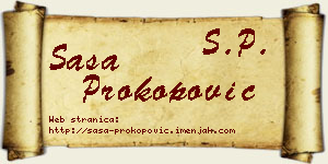 Saša Prokopović vizit kartica